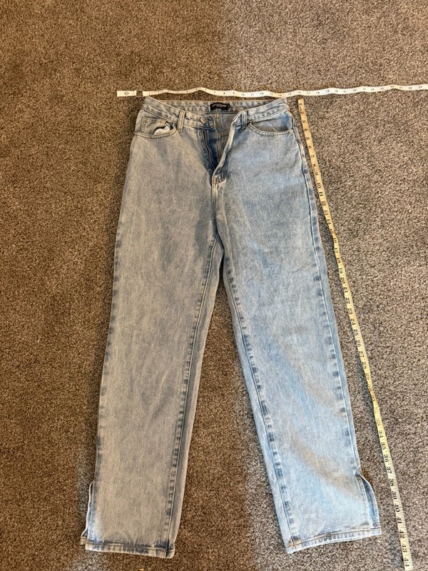 PrettyLittleThing PLT Womens Size 26 (Size 2) Wide Leg Baggy Dark Wash Jeans
