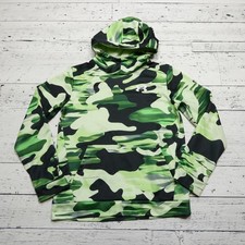 Under Armour Hoodie Youth Large Green Camouflage Loose Fit Pullover Boys Camo