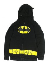 Batman Boys Black Zip Up Hoodie Medium kids