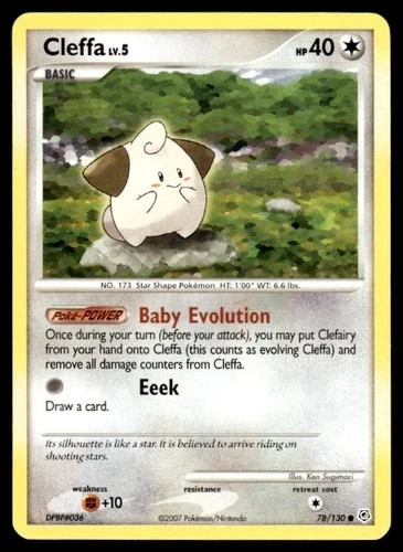 POKEMON CLEFFA 78/130 DIAMOND & PEARL BASE SET NM CONDITION