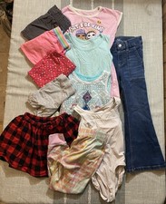 Girls Size 4 - 5 Summer Clothes Bundle Lot Mixed Brands Cotton 11 pieces