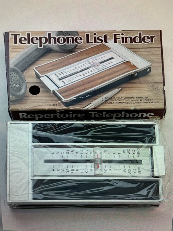 MCM NEW Telephone List Finder, Flip Up Rolodex Phone Directory Removable CarDS