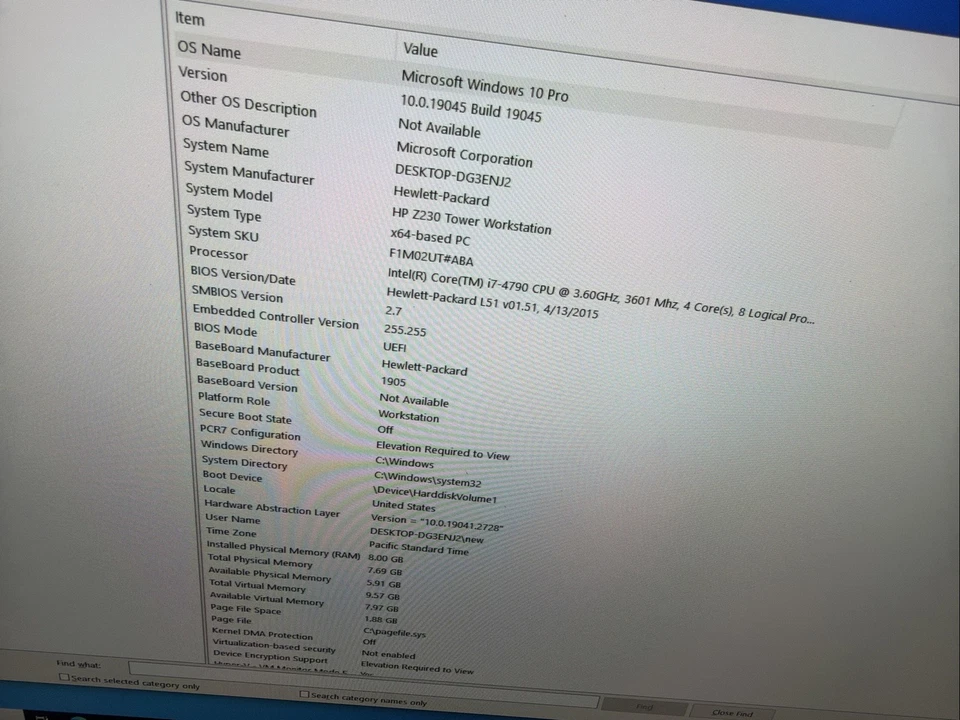 HP Z230 Tower Work Station MT Intel i7-4790 3.3GHz 8GB RAM 500GB HD Win 10 - Image 2 of 4