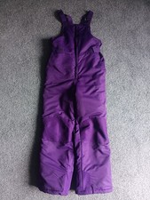 Swiss Tech Kids Snow Ski Water Resistant Winter Pants Bib 7/8 M purple New