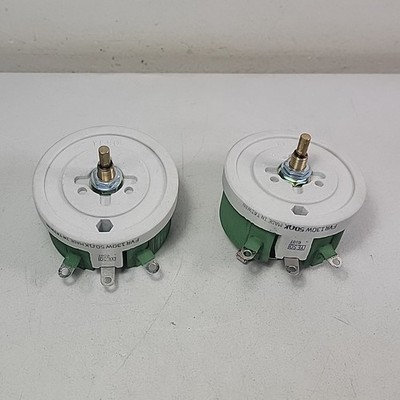 Lot of 2 Vintage Larger Sized Potentiometer Yeso FVR130W 50ΩK