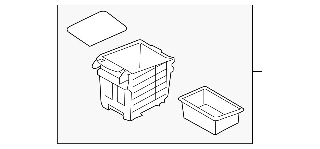 Caja de almacenamiento para Hyundai Tucson 2017-2021 (N/P 84690-D3000-4X)