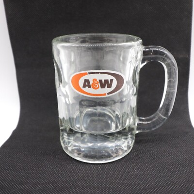 Vintage A&W Root Beer Mini Baby Mug Oval Logo AW Original Authentic Float 