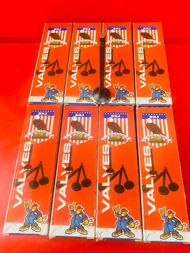 SET OF 8 DNJ EV802 Exhaust Valve For 05-15 Audi VW A3 A3 Quattro 2.0L-5.2L DOHC - Image 2 of 4