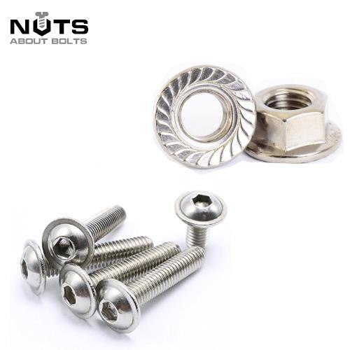 M4 4mm A2 ACCIAIO INOX BOTTONE FLANGIATO CUPOLA TESTA BULLONE PRESA DADI FLANGIATI - Foto 3 di 3