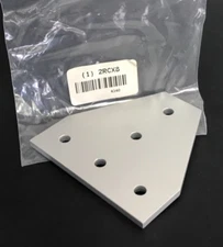 NEW ALUMINUM T JOINING PLATE, 80/20, 4340, 5 HOLE FOR 15S, 2RCX8