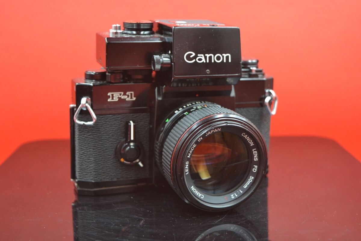 Canon F-1 Camera Early Body Booster T Finder Power Winder w Canon F-1 Camera Early Body Booster T Finder Power Winder w