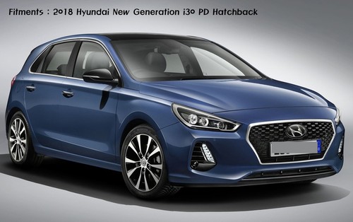 Chrome Weather shields 4pcs for 2018 Hyundai New Generation i30 Hatch (PD) - Picture 2 of 9