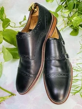 Johnson & Murphy Men Leather Monk Strap.Sz US9.5M. Preowned