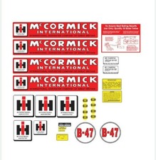 McCORMICK INTERNATIONAL B47 BALER DECAL SET - EARLY
