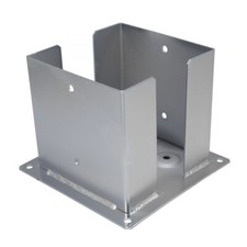 Heavy Duty Galvanised Bolt Down SQUARE POST SUPPORT Fence Foot Base 72-202mm
