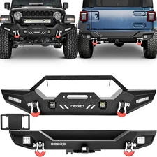 Front / Rear Bumper for 2018-2025 Jeep Wrangler JL & Unlimited w/ LED Lights