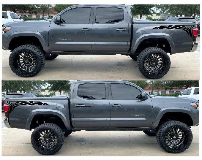 JUEGO DE CALCOMANÍAS GRÁFICAS LATERALES CAMA TODOTERRENO TSS APTAS PARA MODELOS TACOMA 16/23 Foto 3 de 4