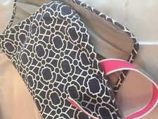 Pottery Barn Kids Baby Changing Pad Portable Roll Up Matt 20" x 15" Blue Pink