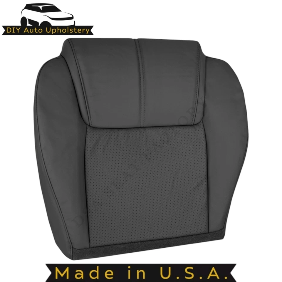 Fundas de asiento delanteras de cuero genuino gris pizarra oscuro para Jeep Commander 2006-2010 Foto 4 de 4