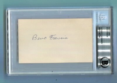Bevo Francis Signed Index Card 3x5 Autographed Rio Grande College Beckett BAS