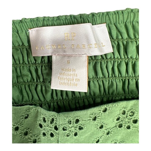 Rachel Parcell NWT Puff Sleeve Green Lace Rouched Back Blouse Size Small - Picture 8 of 12