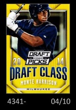 1-2014 PANINI PRIZM DRAFT CLASS GOLD PRIZMS MONTE HARRISON MARLINS 04/10