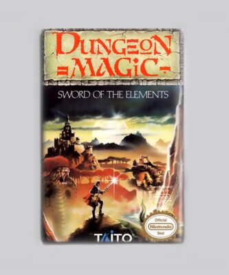 Dungeon Magic Sword of the Elements NES - 2''x3'' Fridge MAGNET (nintendo retro ga