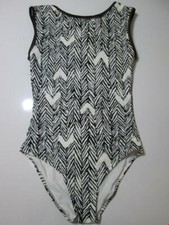 Aerie Womens Size S One Piece Swimsuit Black/White Wireless Unlined Open Back