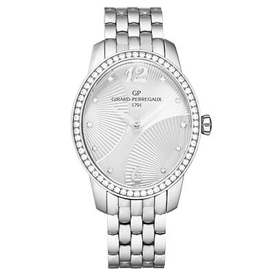 GP Women's Cat's Eye Diamonds Silver Dial SS Bracelet Automatic 80493D11A161-11A