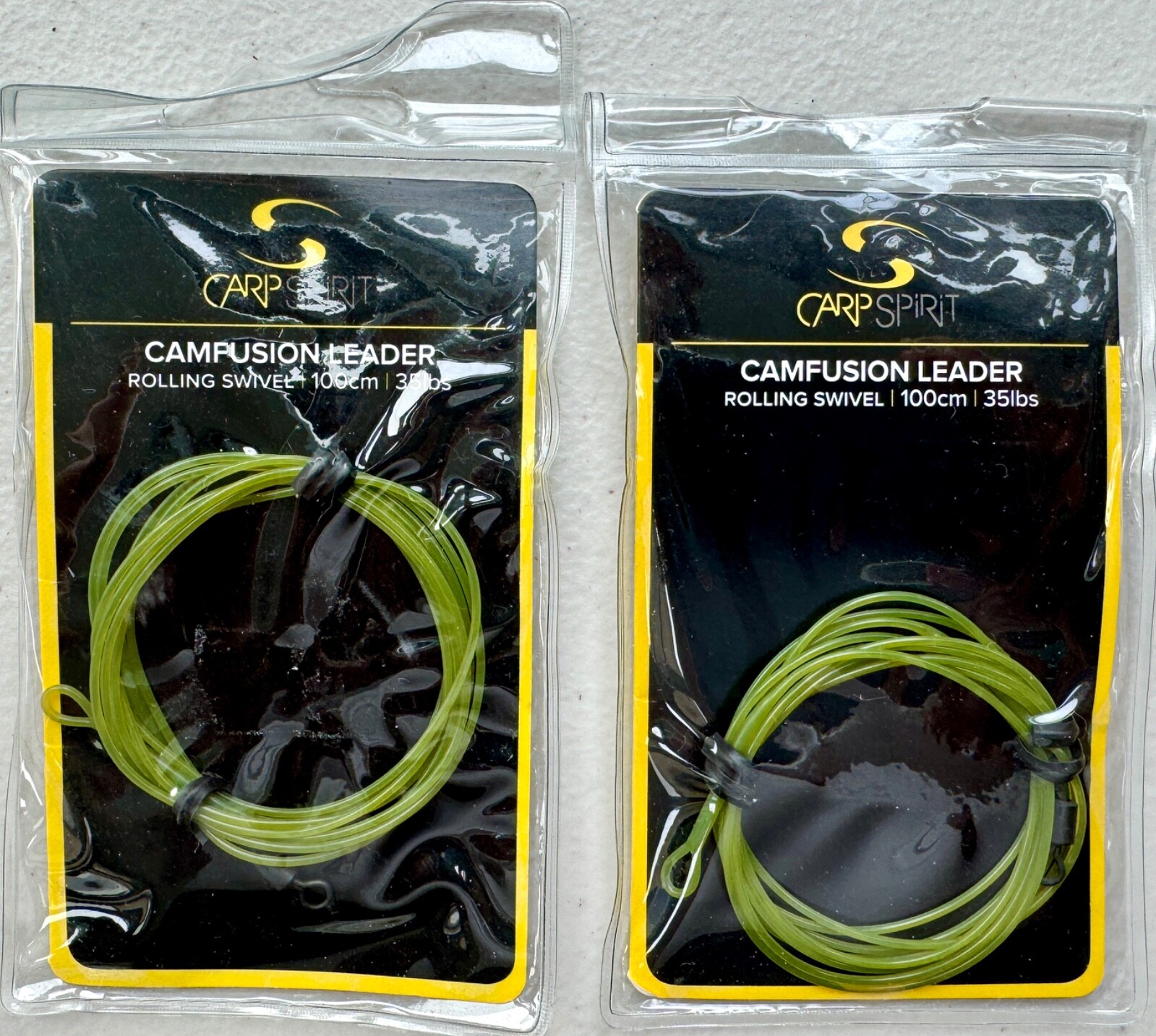 Carp Spirit Camfusion Leader 2 x Rolling Swivel 100cm 35 lbs for Carp Fishing