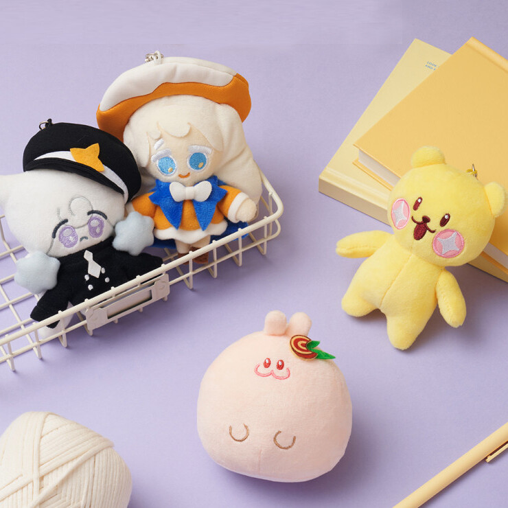 Cookie Run Kingdom Official Plush Keyring Keychains 4Type Cream
