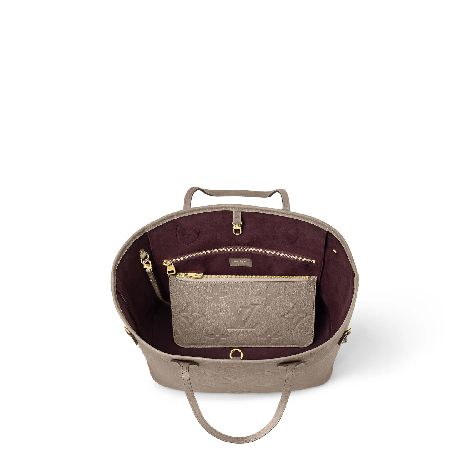 Louis Vuitton Neverfull Tote MM Dune Empreinte Leather Monogra 