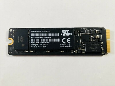 Apple Macbook Pro 13 A1502 L-2013 2014 SSD Solid State Drive 128GB gem  original