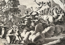 Antica acquaforte originale stupro di Proserpina Jean Lepautre Nicolas Langlois