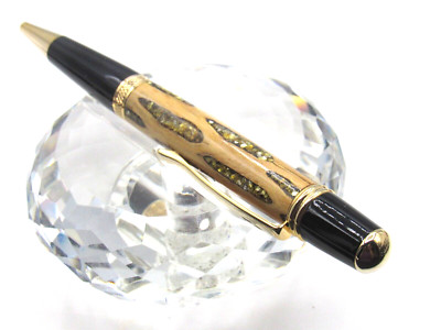 UNIQUE HIGH QUALITY HANDMADE CHOLLA CACTUS GOLD SPARKLES TWIST BALL POINT PEN