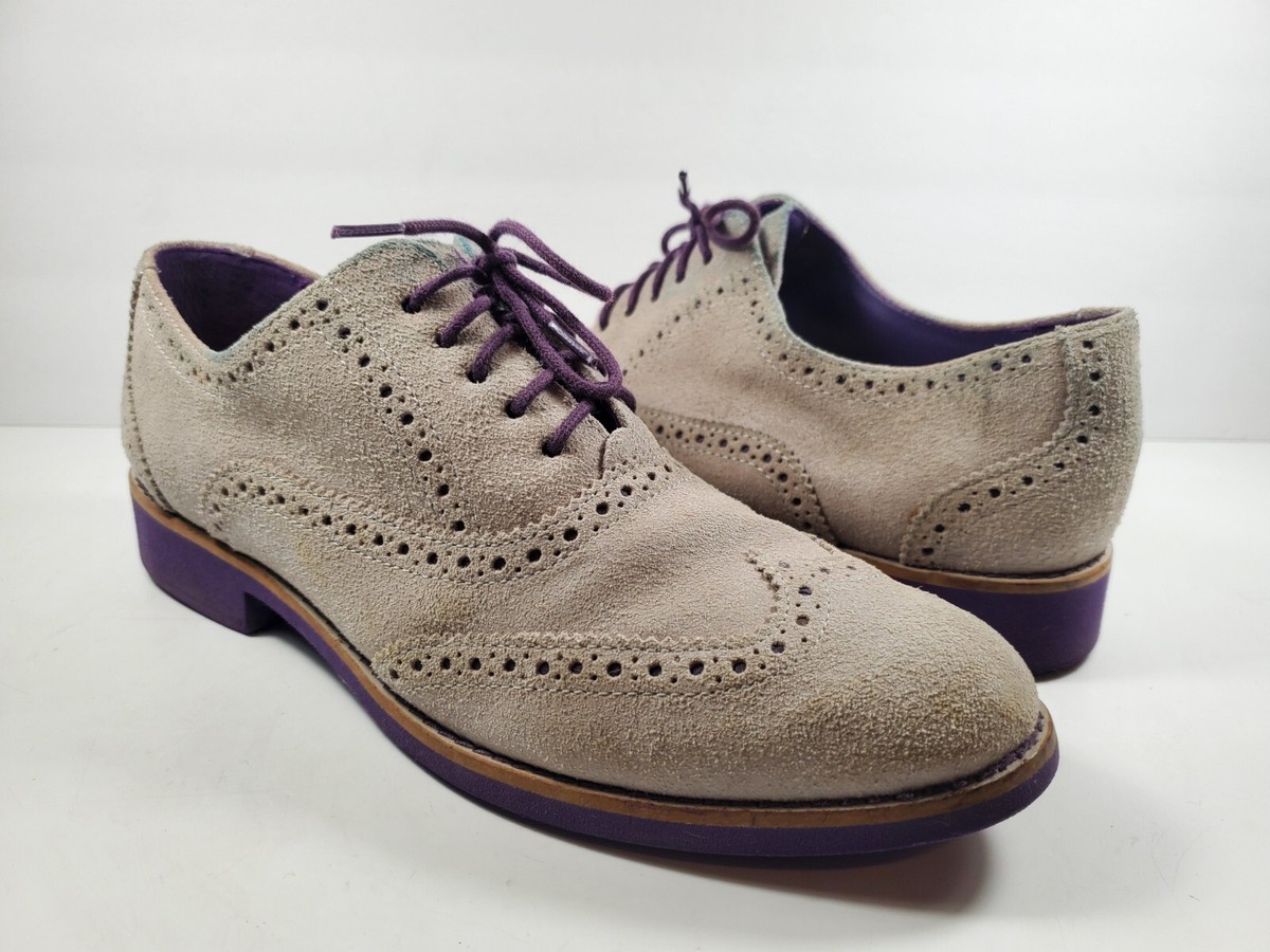Cole Haan Grey/Fuschia Brogue Wingtip Dress Shoes Buy Cole Haan Men Grey Original Grand Wingtip Oxford Shoes  main image 3