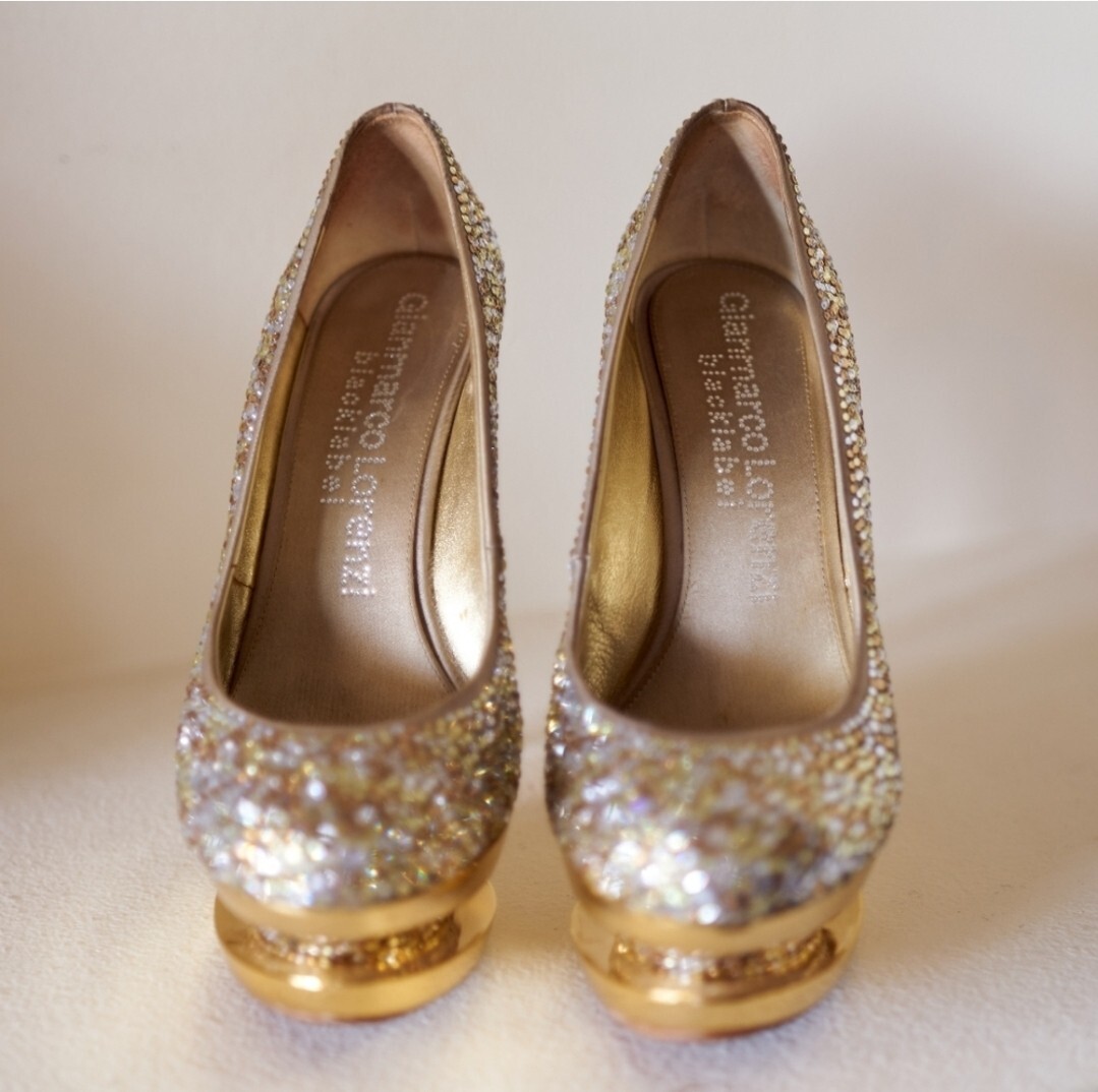 Gianmarco Lorenzi Discoball gold crystal pump 38 image 4