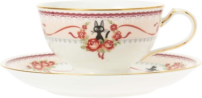 Noritake/Studio Ghibli Kiki's Delivery Service Jiji tea cup & saucer pink New