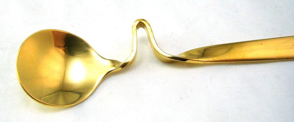 Michelino 18/0 Goldplated LANGESE HONEY CO. Curved Handle Honey