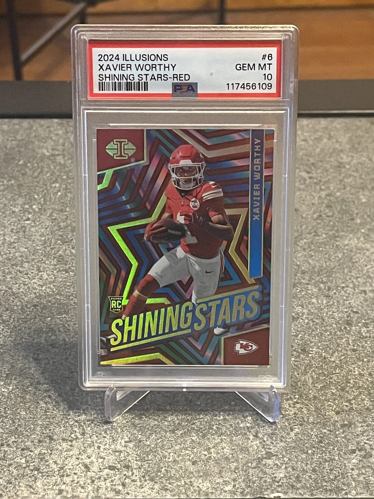 Xavier Worthy Panini Illusions Shining Stars #6 Red