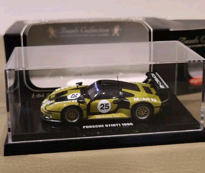 京商ミニッツ Porsche 911 GT1 LM（Mobil 1カラー） Kyosho Beads 64 Collection Porsche 911 GT1 1996 Pre-Qualifications