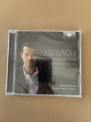DAVID GRECO J.S. BACH: SOLO CANTATAS FOR BASS BWV 56, 82 & 158 NEW CD