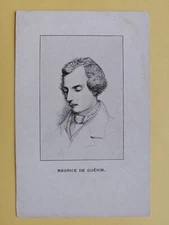 Old postcard portrait card of Maurice De GUERIN Andillac 1810-1839 POET AND WRITER