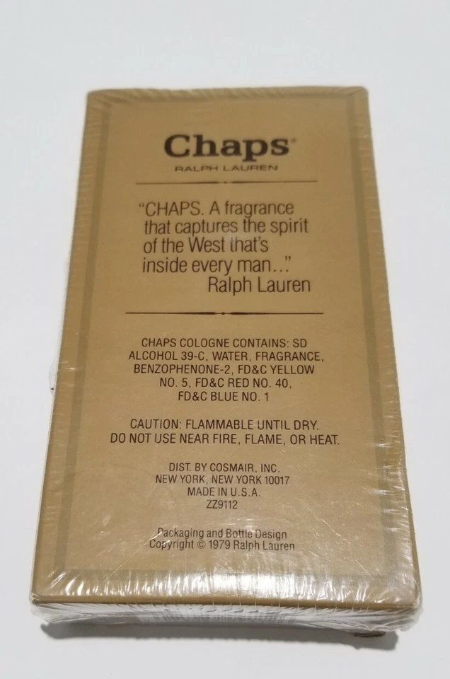 Vintage CHAPS RALPH LAUREN PARA HOMBRE - 3,4 OZ COLONIA SPRAY COSMAIR CAJA SELLADA Foto 2 de 4