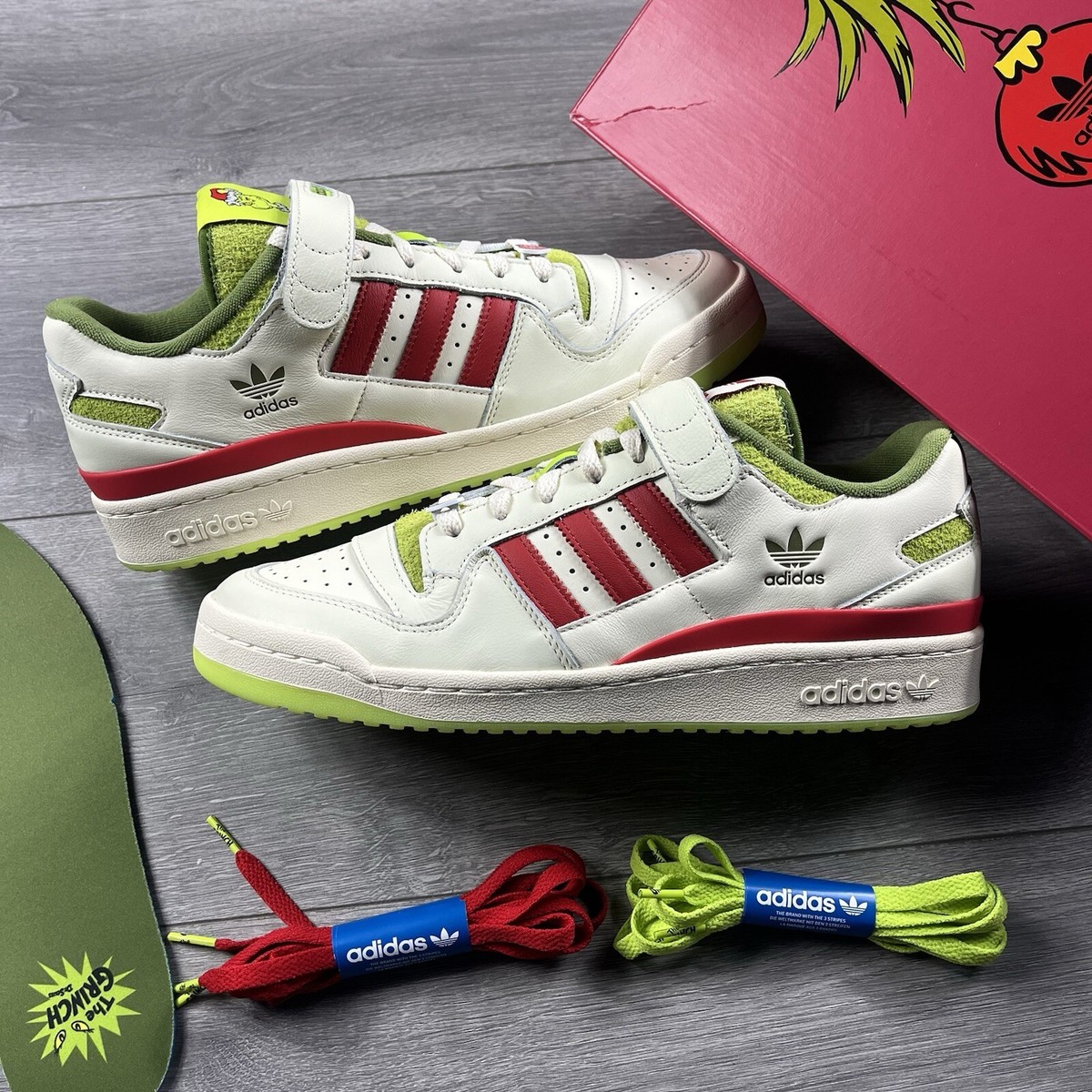 adidas◇xGRINCH/FORUM LOW_THE GRINCH OPT1/28cm/GRN/スウェード