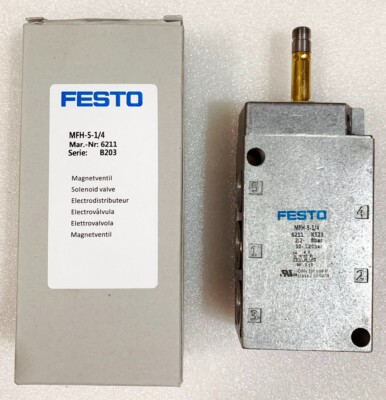Festo MFH-5-1/4 6211 Solenoid Valve New One . MFH51/4