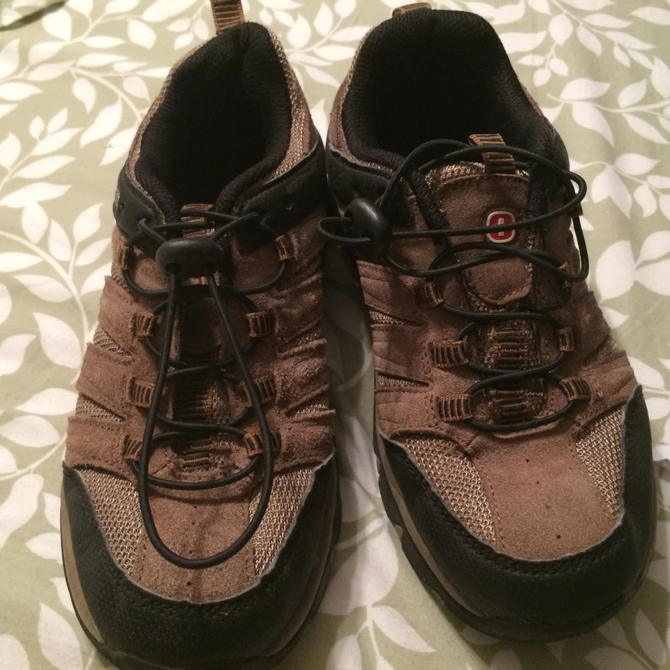 Swiss Gear Brown Leather Canvas Upper Hiking/walking Sz 4 youth Reduced - Image 2 of 4