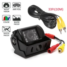 Truck Backup Camera Heavy Duty 18 LED IR Night Vision Vehicle Rear View 12 V 24V
