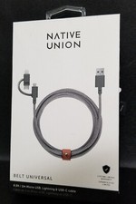 Native Union 6.5' USB Type-A-to-Micro-USB/USB Type-C Cable OPEN NEW  