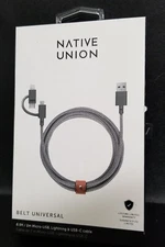Native Union 6.5' USB Type-A-to-Micro-USB/USB Type-C Cable OPEN NEW🔥